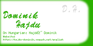 dominik hajdu business card