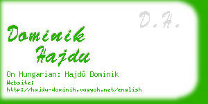 dominik hajdu business card
